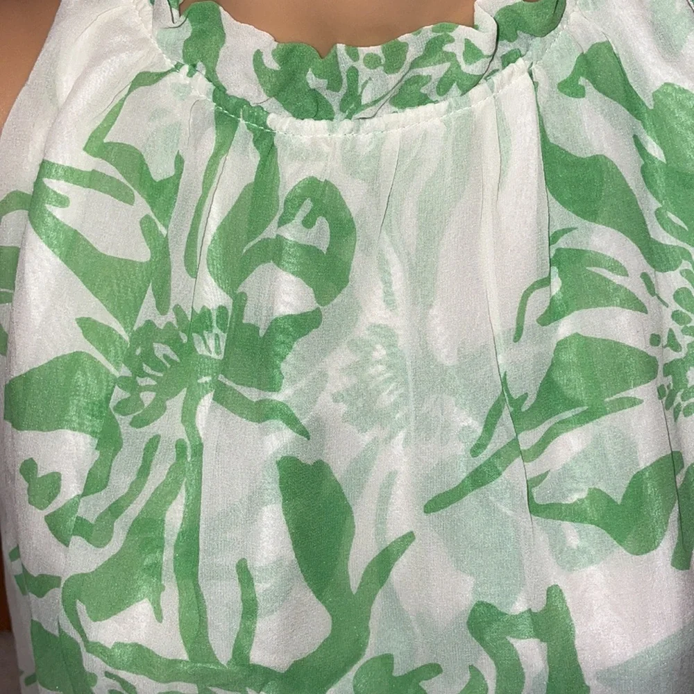 🏝️Banana Republic Tropical Print 💯% Silk Dress - Picture 3 of 8